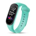 Mintgrüne LED digitale Fitness-Tracker Uhr für Kinder und Studenten im Sportstil. - Mintgrün
