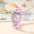 Orologio Quarzo Bambini 3D Unicorno Carino Cinturino Silicone Viola Impermeabile Top - Unicorno Viola Chiaro