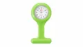 Grüne Silikon Taschenuhr für Pflegepersonal mit Quarzuhrwerk und gut lesbarem Zifferblatt. - Hellgrün (Silberne Nadel)
