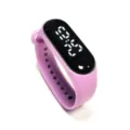 Montre de sport électronique en silicone LED, design tactile étanche et élégant. - Rose Bonbon