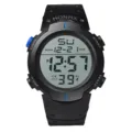Multifunktionale wasserdichte digitale Sportuhr für Schüler, schwarze elektronische Uhr. - Blau