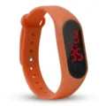 Oranger Silikon LED digital Sport Uhren Armband für Studenten und modische Paare. - Orange