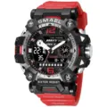 Herren Taktische Sport Armbanduhr, robustes rotes Armband digitale Quarzuhr wasserdicht. - Stil 8072 Rot