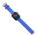 Orologio digitale LED in silicone blu con display arcobaleno elegante per abbigliamento casual. - Blu zaffiro
