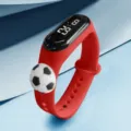 Montre bracelet numérique de sport en silicone rouge pour enfants motif football LED - Rouge