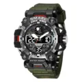 Herren taktische wasserdichte dual Anzeige Sportuhr militärisch grünes Armband neu - Stil 8078 Armeegrün