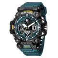 Herren Multifunktionale Sport Elektronische Uhr Wasserdichte Taktische Uhr Dunkelgrün - Stil 8078 Teal