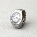 Finger watch quartz ring watch unique creative alloy casual small numbers vintage style detail - Round Style / Small Round White Dial