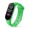 Digitale LED Kinder Elektronik Uhr wasserdicht Sport Silikon Armband Smartwatch Neu - Grün