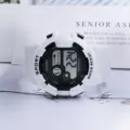 Montre de sport numérique pour enfants étanche étudiant montre électronique blanche simple - Blanc