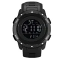 Herren Sport Digital Uhr wasserdicht Outdoor Student Freizeit LED Elektronik Armbanduhr - Schwarz