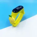 Gelbes Frucht LED Sportarmband für Kinder, schicke Zitrone Silikon Elektronikuhr. - Zitrone-Stil / Gelb