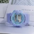 Montre numérique pour enfants style ins violet montre de sport étanche montre électronique de loisirs - Bleu clair