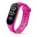 Rosa Digitale LED Sport Uhr Armband Wasserdicht Touch Elektronische Armbanduhr Kinder - Fuchsia