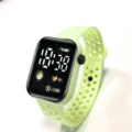 Studenten Sportuhr digital Anzeige wasserdicht Silikonarmband Freizeit Uhr Elektronik - Matcha-Grün