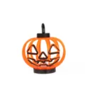 Halloween pumpkin lantern orange hollow candle holder desktop decoration party prop led light - Orange