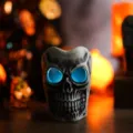 Κηροπήγιο Κρανίο Halloween LED Φωτεινά Μάτια Τρομακτική Διακόσμηση Πάρτι Στολίδι - Πολύχρωμο ρετρό φωτιστικό νεκροκεφαλή
