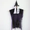 Halloween hanging ghost skeleton reaper witch prop for haunted house outdoor decor - Purple Witch Mesh Hanging Ghost