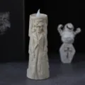 Vela LED de esqueleto novio de Halloween, lámpara de fantasma de resina para decoración. - Novio Esqueleto