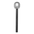 Children pretend play toy microphone prop black silver handheld party performance mic - Silver Sequined Microphone