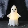 Halloween glowing ghost pendant LED light spooky party decoration ornament scary prop - Green Eyebrows