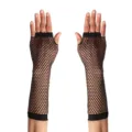 Black fishnet gloves, fingerless long arm warmer mesh gloves for party and Halloween show. - Fishnet Gloves in OPP Bag
