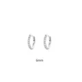 S925 Sterling Silber kleine Zirkonia 6mm Creolen für Damen eleganter Schmuck Alltag. - Silber (6mm)