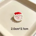 Cute Santa Claus resin brooch pin Christmas DIY decorative accessory close-up view - Classic Santa Claus Style 21