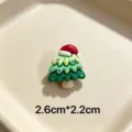 Cute Christmas tree brooch pin resin cartoon holiday decorative apparel accessories badge - Red Hat Christmas Tree Style 17