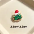 Cute Christmas tree brooch and shoe charm, cartoon holiday decorative accessory, 2.5x2.3cm. - Colored Ball Christmas Tree Style 19