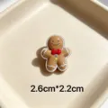 Cute Christmas gingerbread man resin brooch charm accessory for holiday party decoration. - Classic Gingerbread Man Style 22