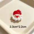 Cute Christmas Santa resin cabochon DIY holiday festive accessories 2.3x2.2cm crafts - White Beard Santa Claus Style 28