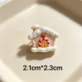 Cute christmas gingerbread house resin cabochon DIY holiday decoration accessory - Gingerbread House Style 23