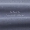 Cornflower blue cotton fabric material detail for casual hoodies and daily comfortable wear. - S / Bottoms / Cornflower Blue