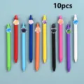 10stuks kleurrijke gelpennen met 3d hars roos bloem decor schattige kantoor school set - Rozenbloem Decoratie (Stijl 1) / 10 Stuks/Verpakking / Meerkleurig