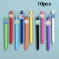 10pcs colorful gel pens set with cute 3d resin flower charm smooth writing office stationery - Camellia Decoration 10-Piece Set / 10 Pieces/Pack