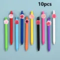 Kleurrijke gelpennen met roos decor 10 stuks variant, heldere studenten schrijfwaren - Stijl 1 / 10 Stuks/Verpakking