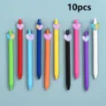 Bunte Gelstifte Set mit 10 Stück und süßen Harz Glitzer Herz Anhängern für Schulkinder Schreiben - Stil 1 (10 Stk)