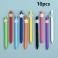 Kleurrijke gelpennen set met schattige hars bloem hangers, 10 stuks soepele schrijf pennen. - 10 Stuks/Verpakking