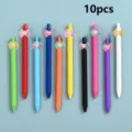 Colorful gel pen set with sparkly bow and flower charms, cute school stationery 10pcs - Floral Bowknot / 10 Pieces/Pack / Colorful