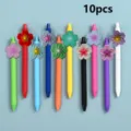 10pcs cute cherry blossom gel pens colorful student writing stationery gift set school supplies - Style 2 / 10 Pieces/Pack