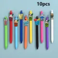 10 Stk niedliche Cartoon Getränk Silikon Gelstifte Set, bunte Schüler Schreibwaren Geschenke. - Stil 2 / 10er-Pack