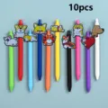 Lot de 10 stylos gel mignons chien dessin animé coloré kawaii corgi pour bureau école - Style 3 (Lot de 10 pièces)
