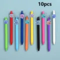 Set van 10 kleurrijke gelpennen met harsbloemdecoratie, schattig en praktisch schrijfwaren. - 10 Stuks/Verpakking