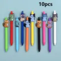 Leuke cartoon kat gelpennen 10 stuks set kleurrijke siliconen studenten kantoorartikelen - Stijl 4 (10-Stuks Verpakking)