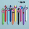 Set van 10 gelpennen Valentijnsdag schattige cartoon bedels gekleurde balpennen voor school - Stijl 1 (Set van 10)