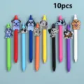 10pcs colorful cartoon dog gel pens set cute puppy student stationery cute ballpoint pens - Style 4 / 10 Piece Set