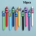 10er Set farbige Gelstifte mit süßen Cartoon-Kuh-Anhängern, glatte Stifte für Schule und Büro. - Stil 2 / 10er-Pack