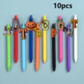 10st Thanksgiving gelpennen set met schattige siliconen bedeltjes, kleurrijke kawaii schrijfwaren. - Stijl 4 / 10 Stuks/Verpakking