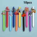 Cute cartoon dog gel pens 10pcs set colorful animal charm writing ballpoint pens for kids gift. - Style 8 / 10 Piece Set